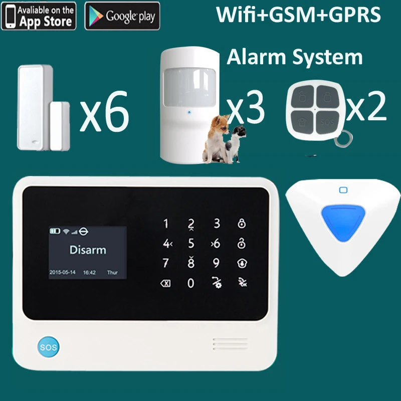 2016 new release wifi home security system GSM GPRS backup alarm system english/ french/spanish/dutch/Russian LCD menu 2016 new release wifi home security system GSM GPRS backup alarm system english/ french/spanish/dutch/Russian LCD menu