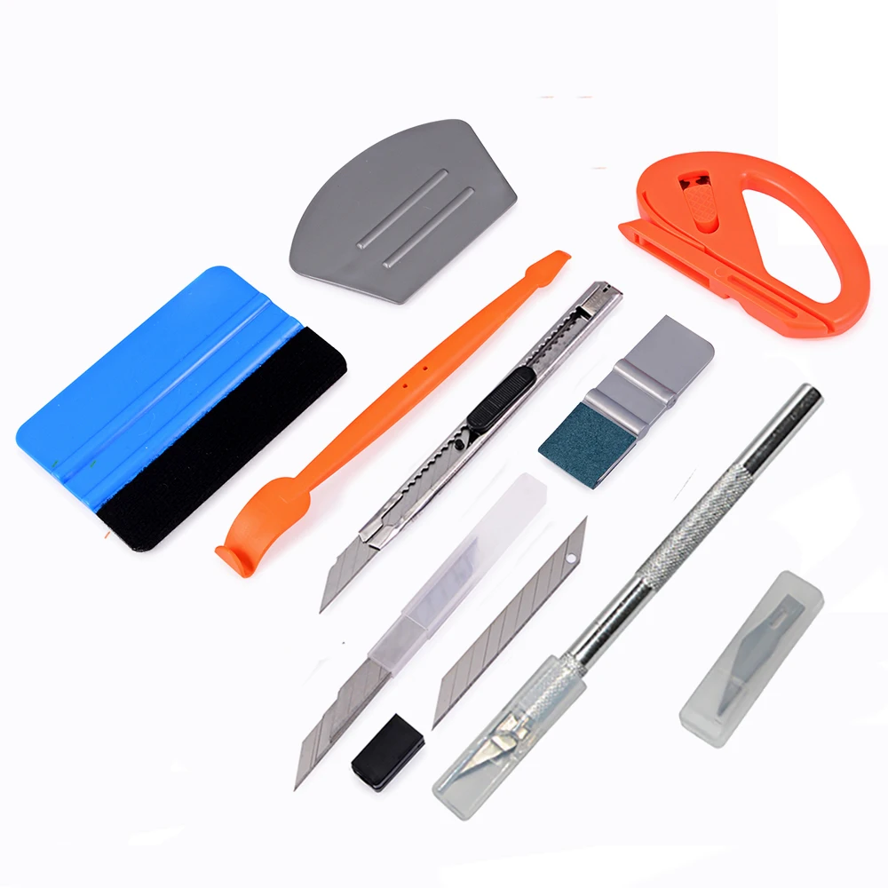 

EHDIS Vinyl Carbon Film Wrap Magnetic Squeegee Scraper Kit Auto Car Sticker Decal Wrapping Magnet Cutter Knife Window Tint Tool