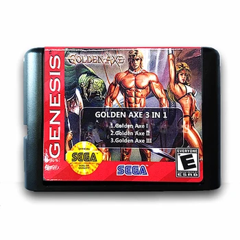 

Golden Axe 3 in 1 with Saving Function 16 bit Game Cartridge for Sega for MegaDrive Genesis Video Console English Language