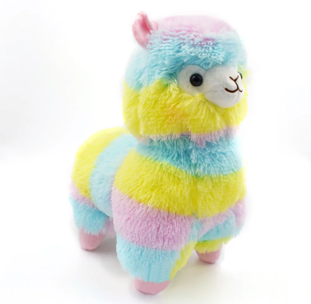 

Sozzy 2018 13CM Colorful Kawaii Alpaca Llama Arpakasso Soft Plush Toy Doll Gift Cute Toys T#