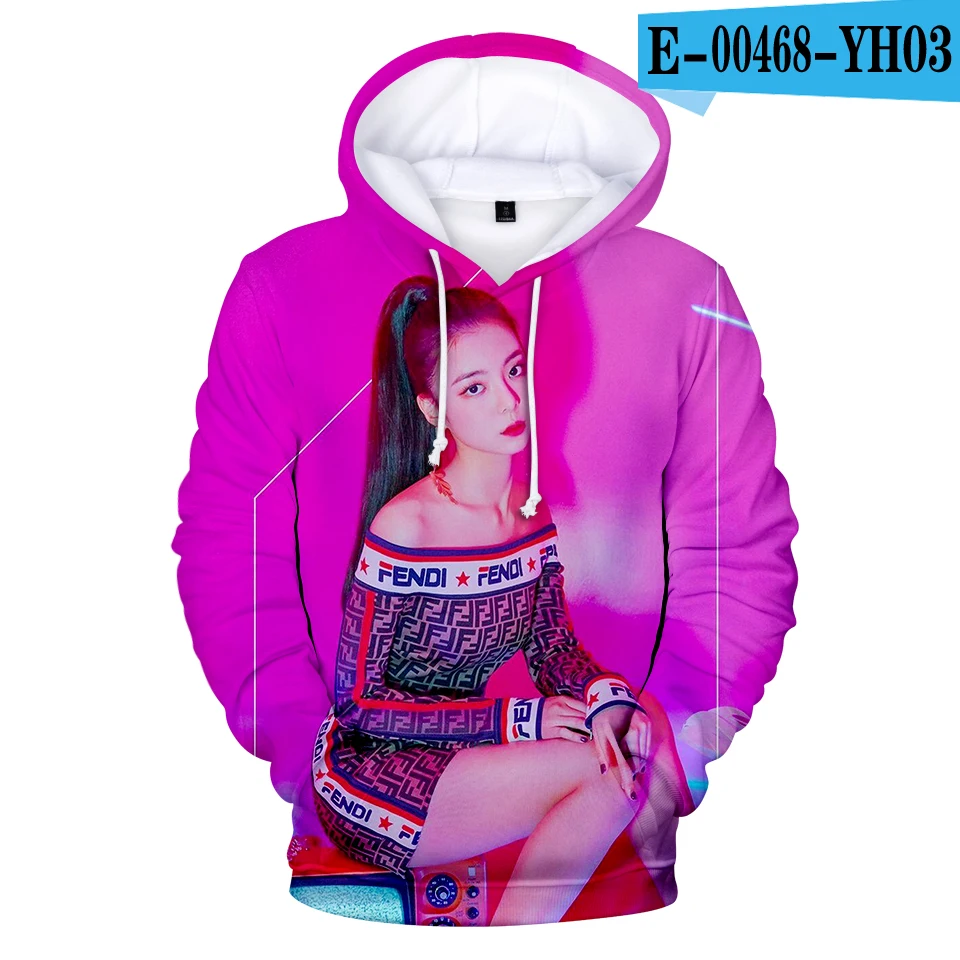 As Picture Горячая ITZY толстовки для мужчин/женщин толстовка с капюшоном Мужская/Женская звезда ITZY DALLA polluverers 3D печать Толстовка Зимняя Одежда - Цвет: As Picture