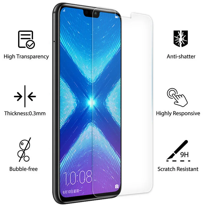 Защитное стекло для huawei Honor 8x, закаленное защитное стекло для экрана Huawey Honor8x 8 X X8, защитная Пленка премиум-класса, телефон