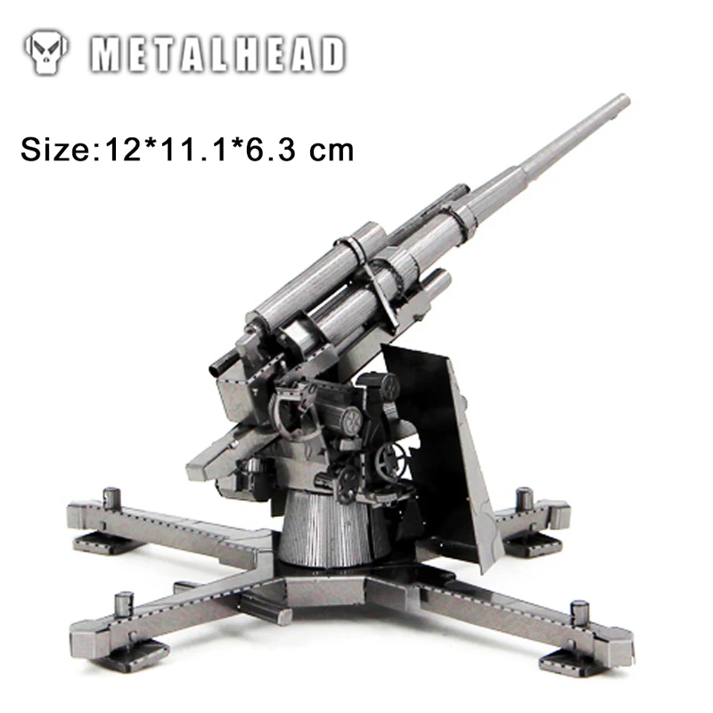 

German 88mm Flak Gun Laser Cutting 3D DIY Puzzles Metal Jigsaw Best Gifts For Children Collection Educational Decoration Toys