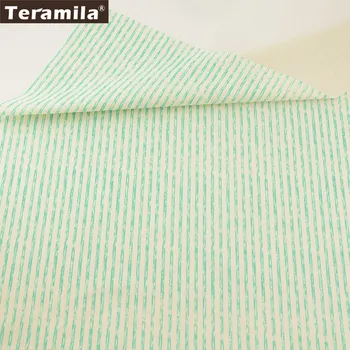 

Teramila Cotton Fabric Printed Incomplete Green Stripe Designs Twill Material Patchwork Dress Decoration Quilting Textile Tissue