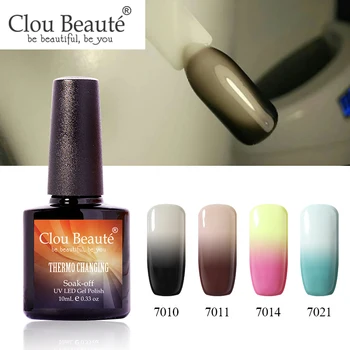 

Clou Beaute Thermo Change Gel Nail Polish Soak Off UV Nail Gel Lacquer HOT SALE Gel Temperature Varnish Lak Long Lasting Polish