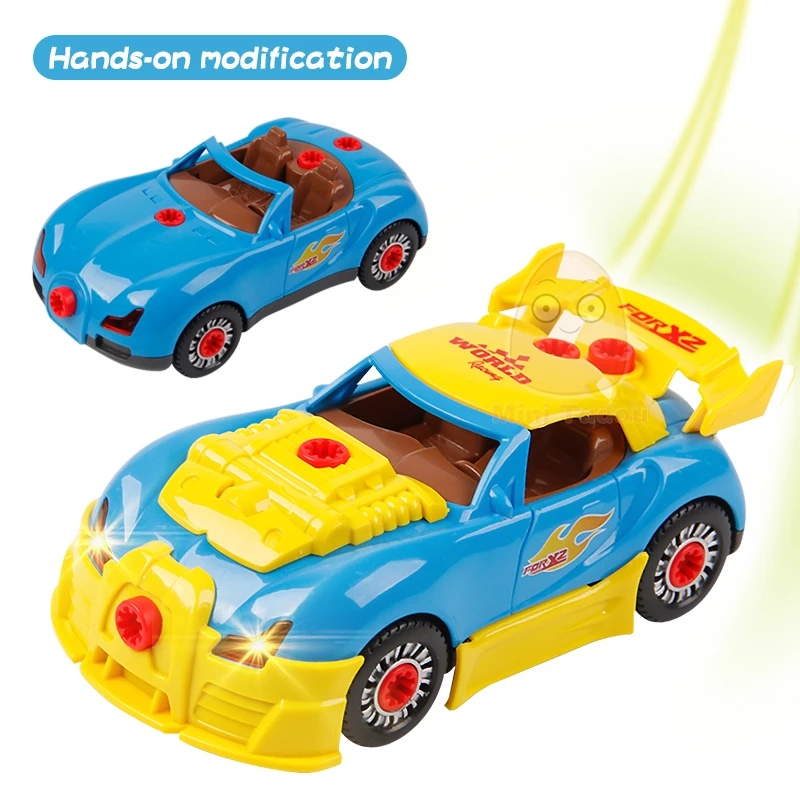 Tanie Dzieci śruba zabawki klocki części samochodowe konstruktor z wiertarki elektrycznej dźwięk światła dzieci kreatywne narzędzie edukacyjne zabawki