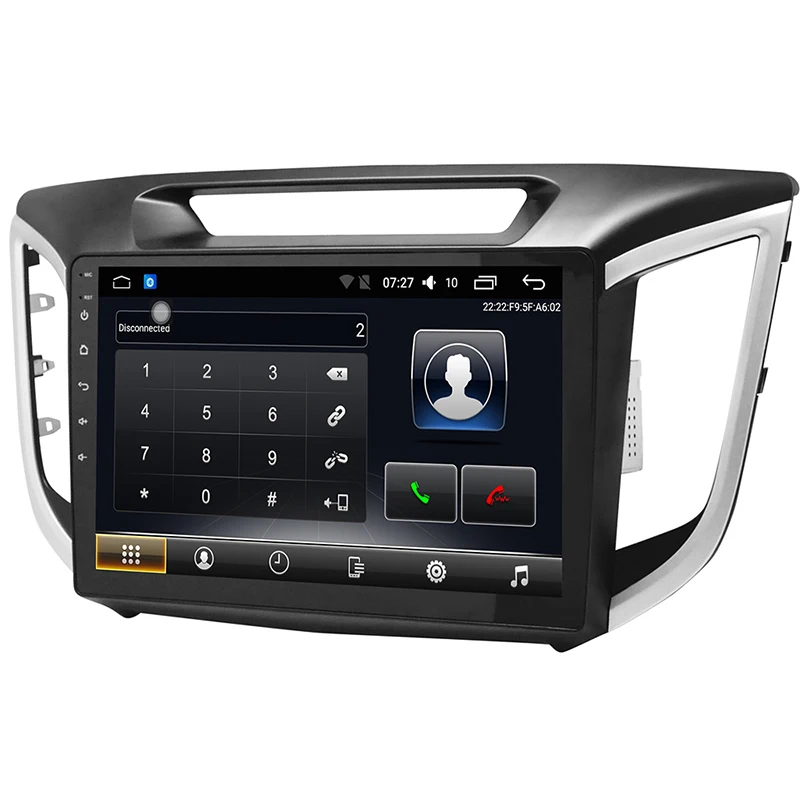 1 DIN Автомобильный GPS dvd плеер для современного IX25 creta 2014 2018 стерео Android 7 русская