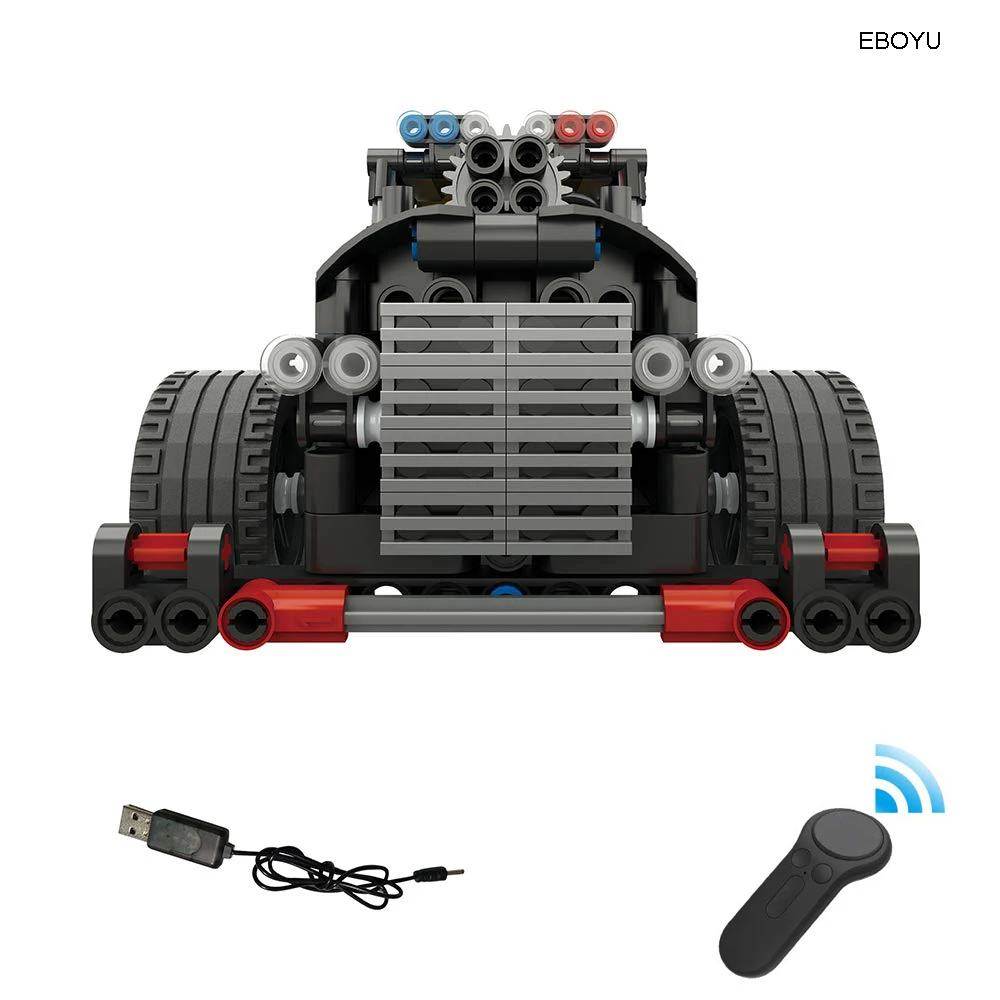 EBOYU 13007 DIY RC автомобиль 462 шт DIY командный Автомобиль 2,4G пульт дистанционного управления Строительный блок RC автомобиль игрушка