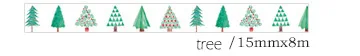 15-30 мм* 8 м Kawaii милые пианино погода Васи клейкие ленты наклейки Скрапбукинг маскирующая лента школьные офисные принадлежности пуля журнал sl1873 - Цвет: tree 15mmX8m