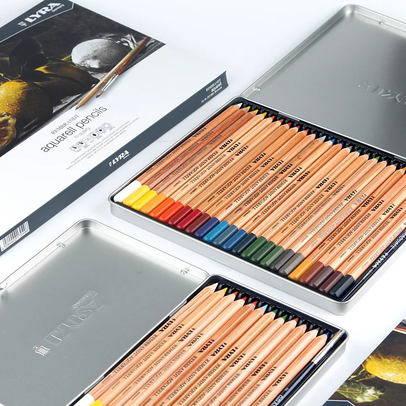 LYRA 아트 디자인 12/24/36/72 수용성 컬러 연필 철 박스형 손으로 그린 아트 페인팅 컬러 리드 