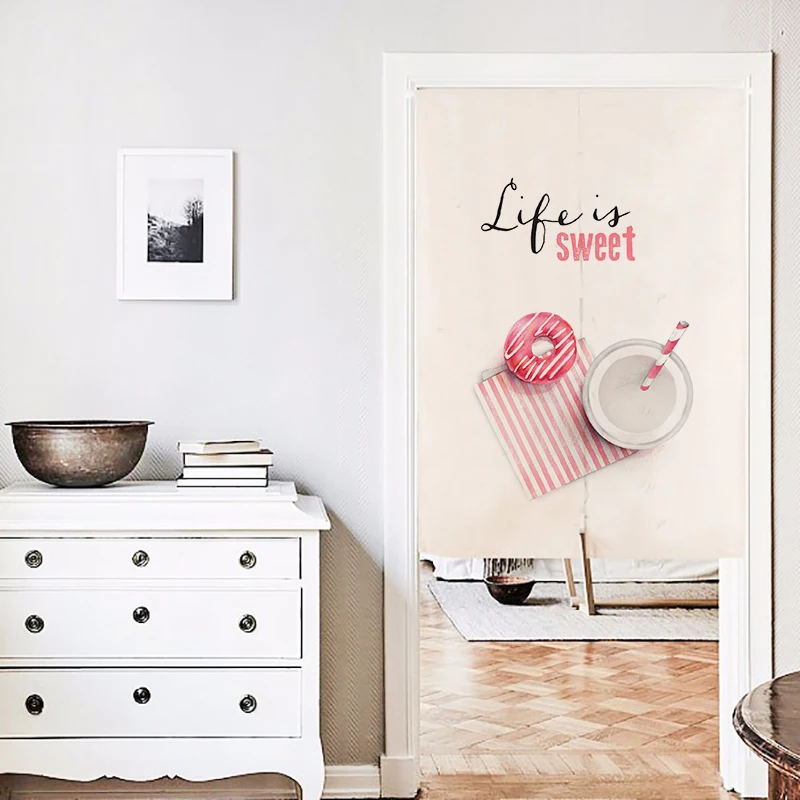 Традиционная льняная настенная занавеска life is sweet для окон гостиной | Дом и сад