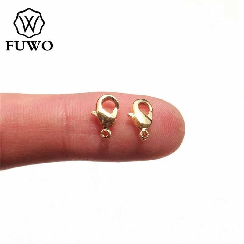 Латунные застежки карабины FUWO с покрытием 24 каратным золотом соединительные