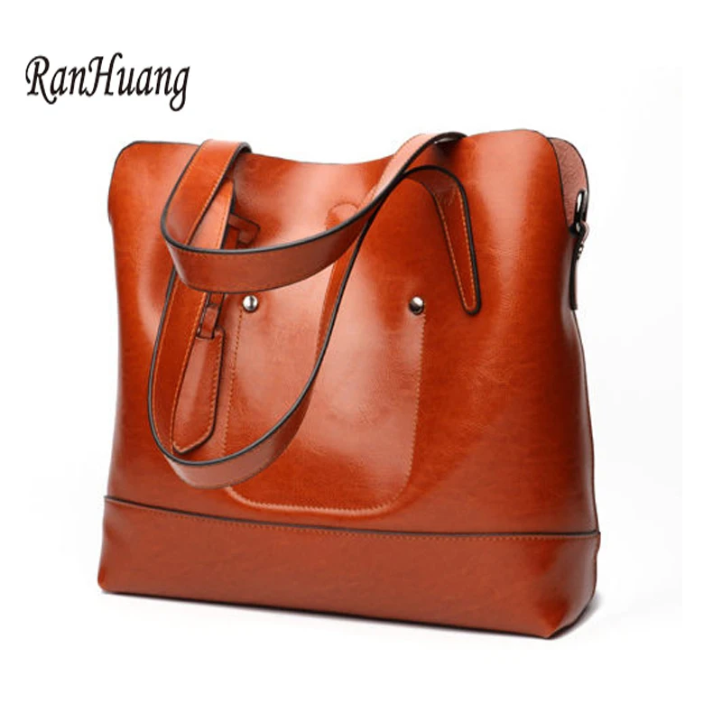 

RanHuang New Arrive 2018 Women Genuine Leather Handbags Women's Fashion Tote Bags Luxury Shoulder Bags Ladies Messenger Bags 192