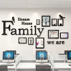 2019 семья офис фото показать наклейки на стену 3D акрил DIY фоторамки, наклейки настенные наклейки для офиса/настенное уркашение для гостинной