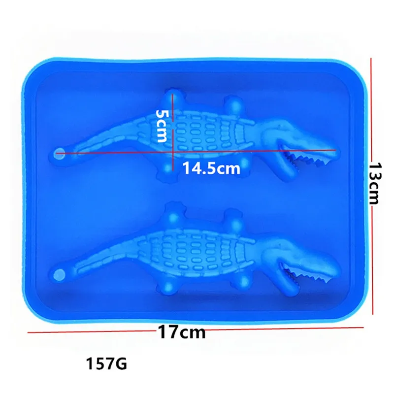 3D Силиконовые в форме крокодила лоток льда Форма Шоколад, торт, конфеты пресс формы кухня выпечки для виски, коктейлей инструмент для приготовления мороженного