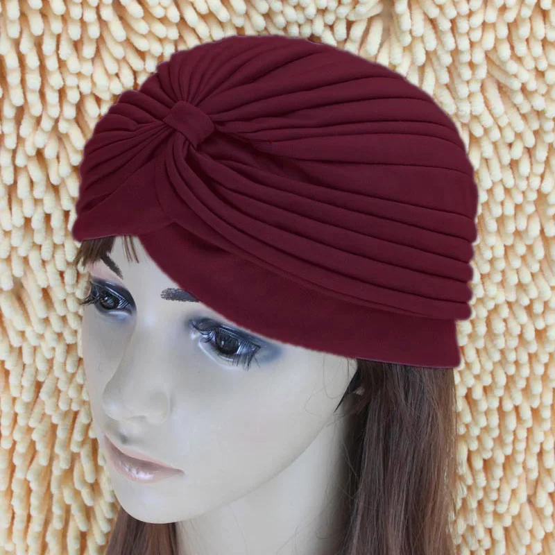 Women Winter Autumn Warm Hat European Female Beanie Cap High Stretch Turban Girls Fashion Indian style Head Hats Warmer CP0085 (13)