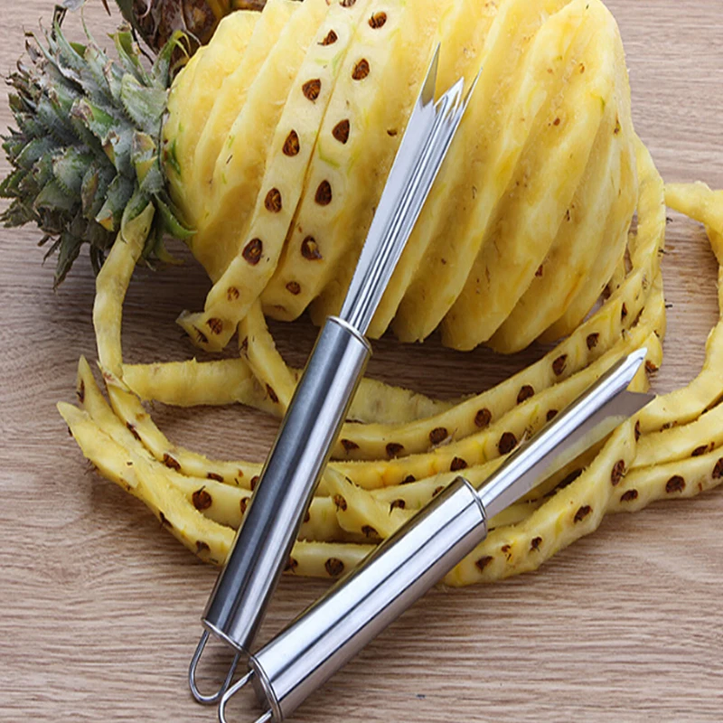 

Creative Stainless Steel Pineapple Peeler Easy Pineapple Knife Cutter Corer Slicer Pineapple Seed Remover Clip Fruit Salad Tool