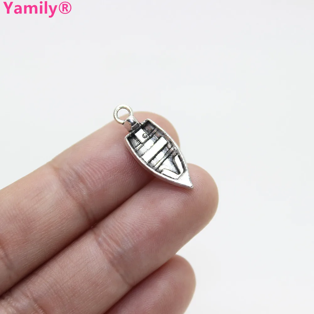 

Yamily 30pcs/ 7x21mm 3d Boat Charms Antique Silver Tone Boat Charms pendant for jewelry diy making