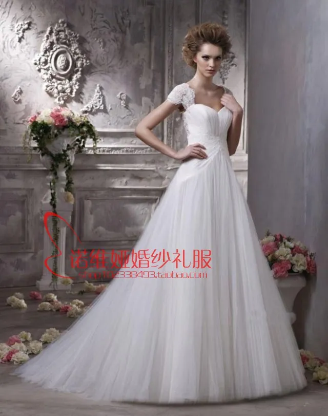 

free shipping salomon robe de soiree 2014 new fashion sexy cap sleeve long lace vestidos de noiva bridal gown wedding dresses