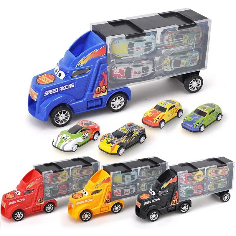 Transport Truck with Alloy Metal Cars Toys For Kids boys