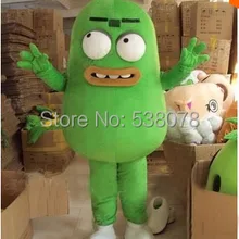 Зеленый Герм бактериальный костюм талисмана Взрослый размер символ «Герой мультфильма» костюм маскота костюм кунг-фу панды SW475