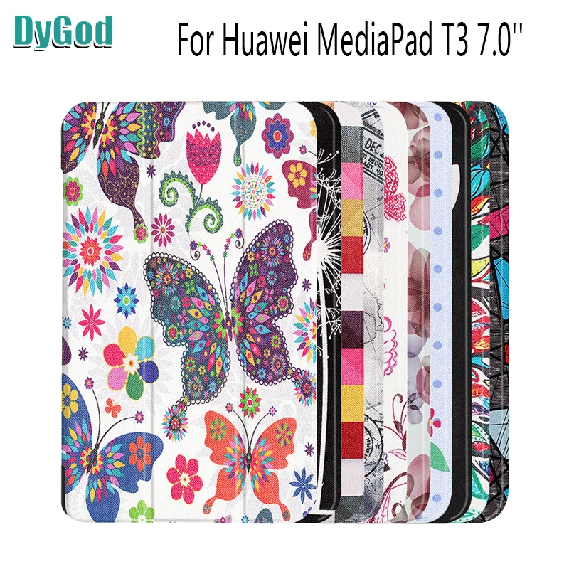 

DyGod New 7.0 Inch For Huawei Mediapad T3 7 Wifi BG2-W09 Tablet Leather Cover MagneticTexture Slip-resistant Protective Case