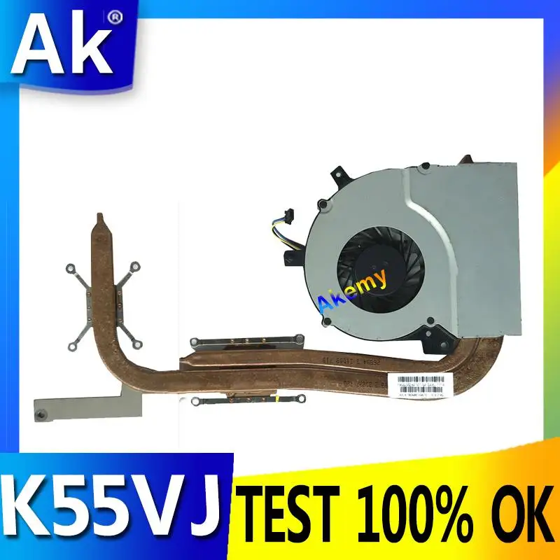 AK оригинальный радиатор для ноутбука For Asus K55VJ K55VM процессор GPU охлаждения с
