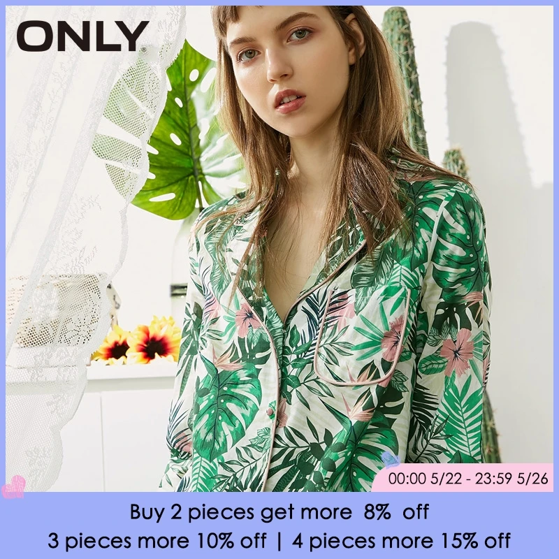 

ONLY Women's Spring & Summer 2019 100% Cotton Loose Fit Thin Sleepwear | 118205504