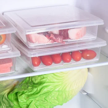 

New Kitchen Transparent Plastic Storage Box Grains Beans Storage Contain Sealed Food Container Refrigerator Storage Bin Box