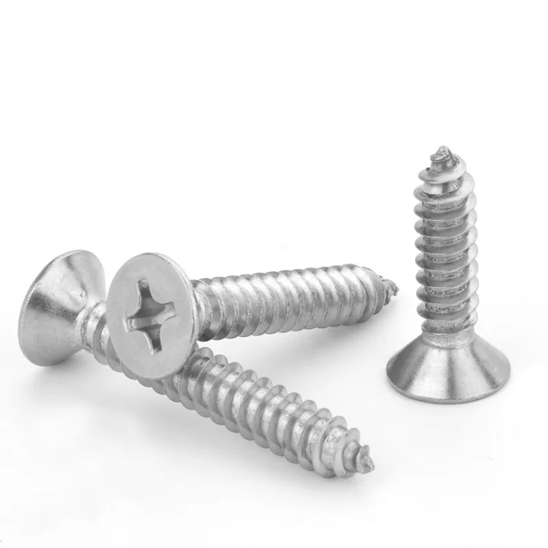 5PCS 304 Stainless Steel Countersunk Head Tapping Screws Rust Cross