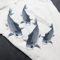 Buy Embroidery Red Carp Without Adhesive Patch Clothing Design Custom Decorative Accessories Hand Sewing Golden Fish Patch Online - Image 2