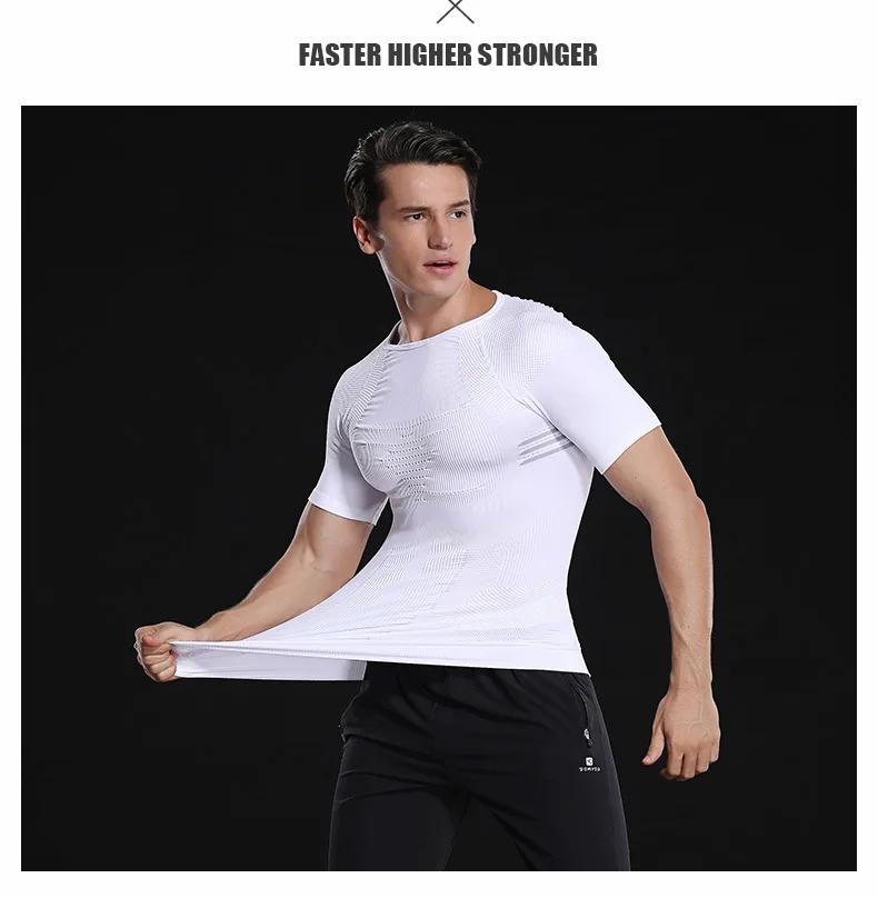 Для мужчин тела шейпер для живота Shaper облегающая футболка тонкий поддерживающий корсет талии Облегающая рубашка с поясом жиросжигатель