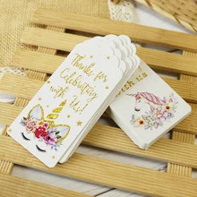 50 шт Единорог спасибо подарок бумажные бирки Фламинго вечерние DIY этикетки подарочные коробки бумажные бирки свадебный день Висячие бирки офисные закладки