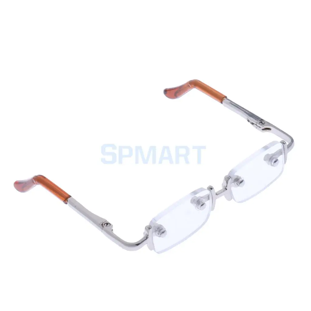 Fashion Unisex No Frame Square Glasses Eyewear for 1/3 BJD Dolls Clothes Dress Up Accessory Outfit Black