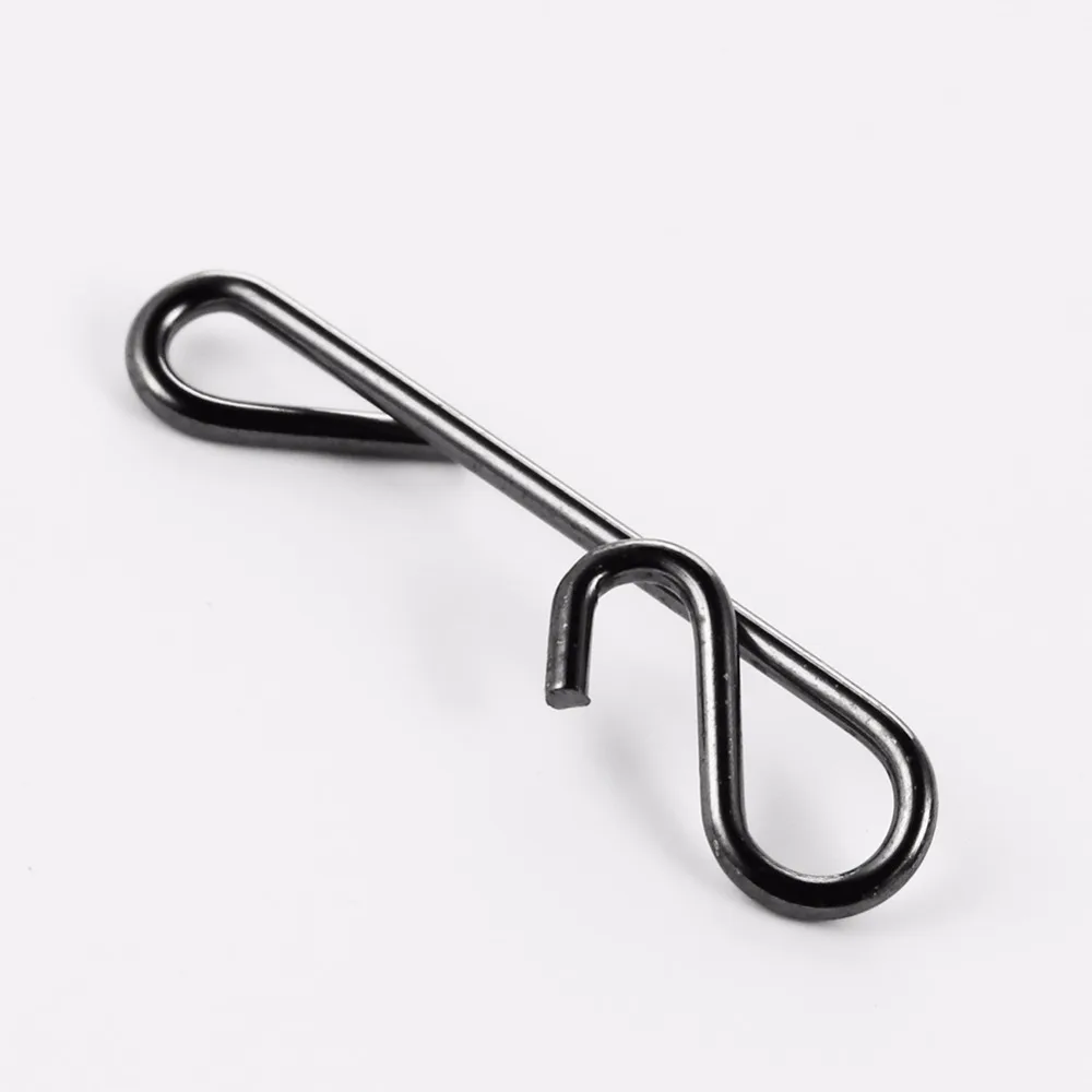 100pcs/lot Stainless Fishing Line Wire Fishing Connector Barrel Swivel Accessories Snap Pin Without Knot Tackle Tool Lure Kit