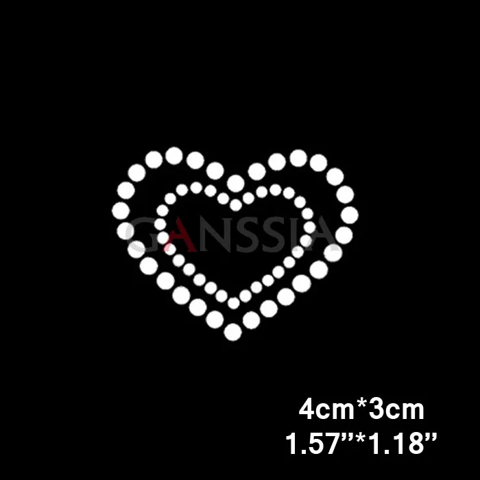 

20pcs/lot Good quality hotfix rhinestones,heat transfer 2 of hearts design rhinestone applique,sewing accessories(ss-1852)