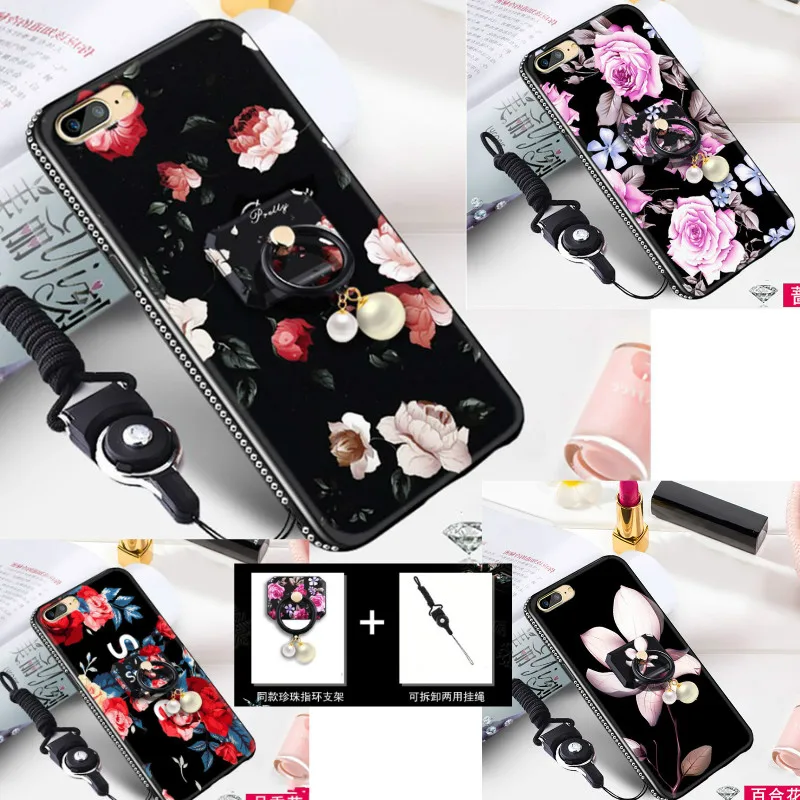 BotexBling Rhinestones roses Case for iphone X case 7 8 8plus 7plus 6 6s plus 6plus 5 5s se cover S8 s8plus J3 J5 j7 J2prime j7p