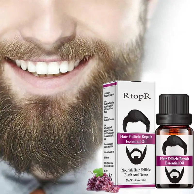 RtopR масло для восстановления волосяного фолликула для мужчин для укладки усов масло для роста волос бороды волосы для тела Уход за бровями увлажняющее разглаживание 10 мл