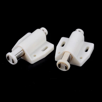 

5PCS Furniture Hardware White Magnetic Cabinet Catch Kitchen Door Stopper Drawer Latch Soft Close Push To Open Damper Buffers