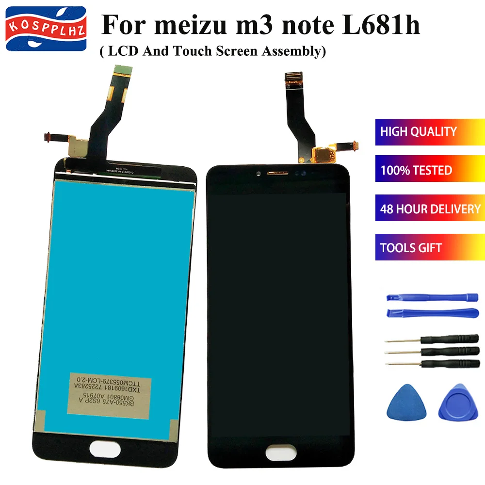 

KOSPPLHZ Original MEIZU L681H For meizu m3 note L681h LCD Display+Touch Screen Digitizer Assembly Replacement M681H+tools