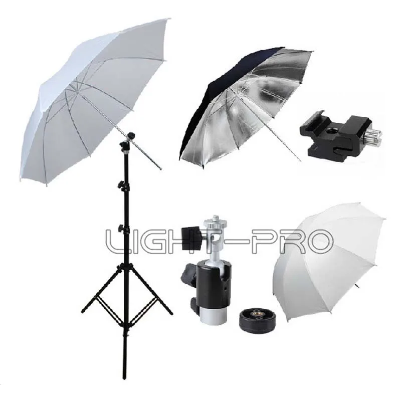 

Godox Photo Camera Flash Speedlite 2M Light Stand w/ 33" Soft / Silver Umbrella Set for Canon Nikon Sony Triopo Yongnuo YN560IV