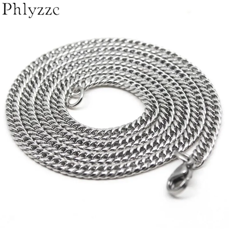 4mm 20/24/28/32inch Fine Twisted Coiling Braid Chain Necklace Stainless