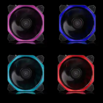 

120mm Quiet Work And Durable Air Cooling Computer Fan Monochrome Color Blue/Purple/Red/Ice Blue Computer Case Cooler RGB Fan