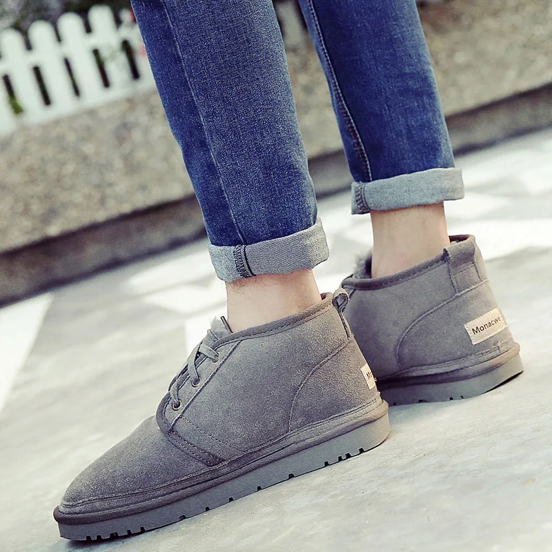 

Snow Boots Winter Plus Velvet Warm Tooling Cotton Shoes England Outdoor Waterproof Non-slip Bread Shoes