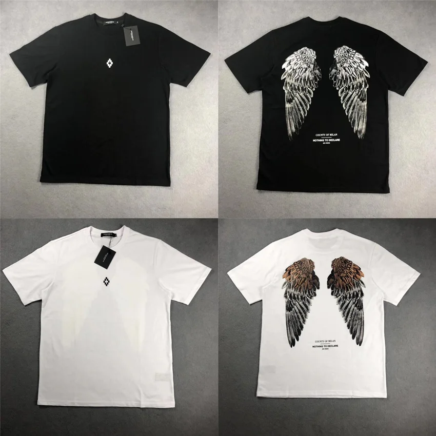 

19ss Marcelo Burlon T-shirts Summer Men Women Italy T-Shirt RODEO MAGAZINE MB Top Tees Behind wings Marcelo Burlon T-Shirts