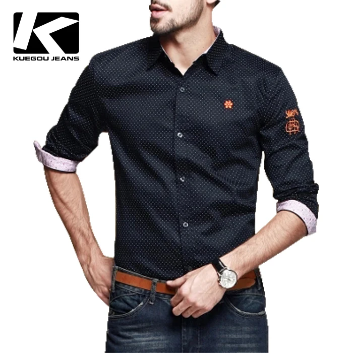 MEN'S CASUAL SHIRTS, NICE DESIAGNED PURE COTTN SLIM FIT LONG SLEEVE