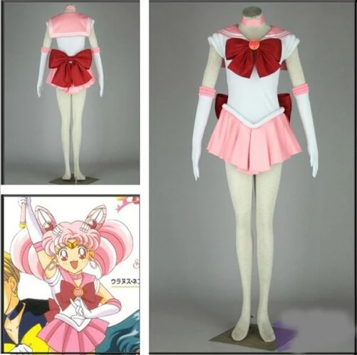 Sailor Moon Chibiusa Sailor Chibimoon Cosplay Party Pink Sailor Costume 