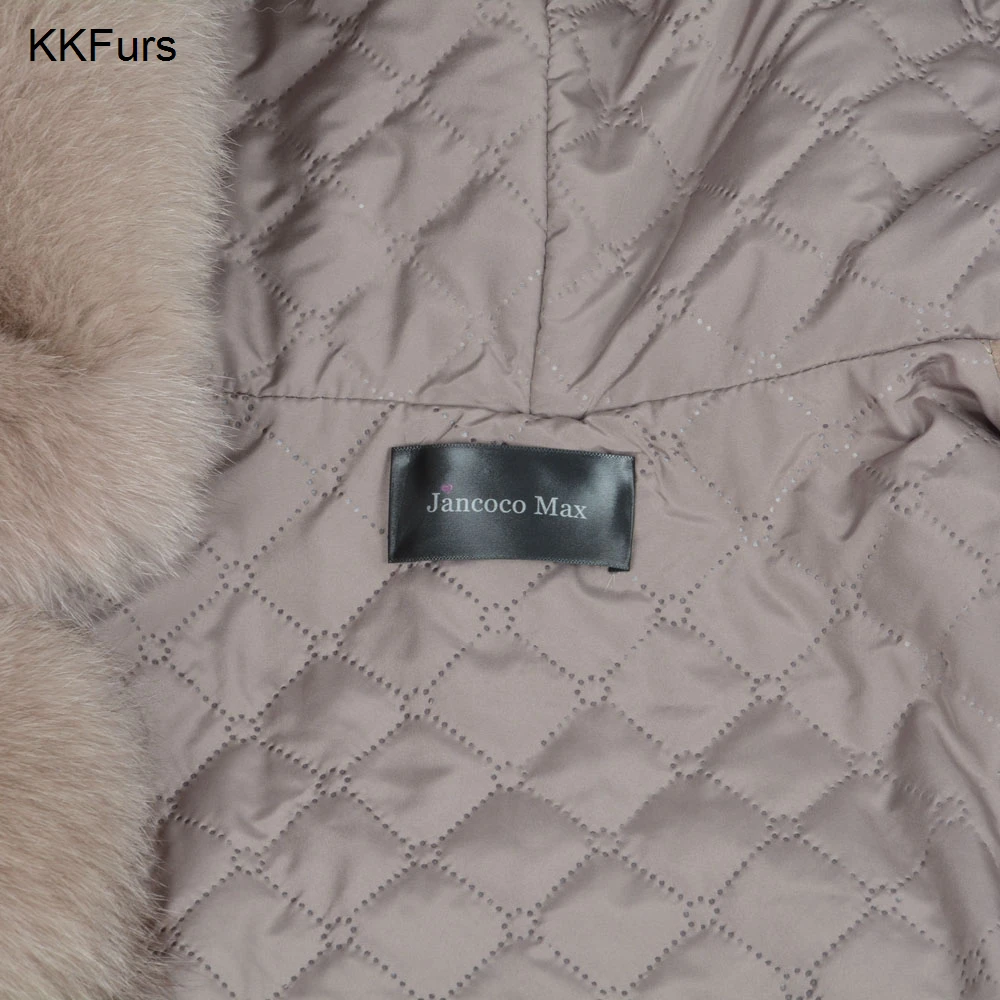 JKKFURS, новинка, Женское пальто с капюшоном из натурального Лисьего меха, модный стиль, зимняя теплая, опт, высокое качество, S7254