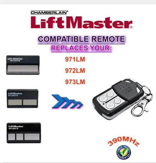 390mhz Liftmaster Garage Door remote control replacement 971LM/972LM/973LM /139.53681B/13953180 fine | Электроника