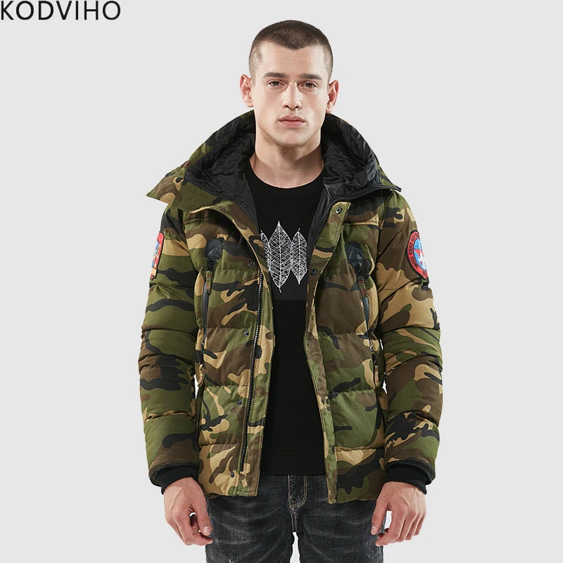 

Parka Jacket Men Winter Camouflage Coat Mens Warm Army Overcoat Camo Jackets Man Hooded Parkas Thick Military Windbreaker Coats